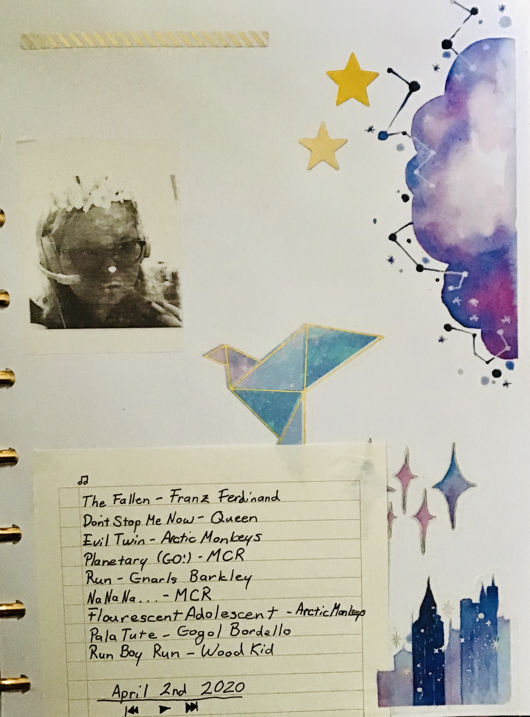 Playlist and Journal Page. Just a playlist